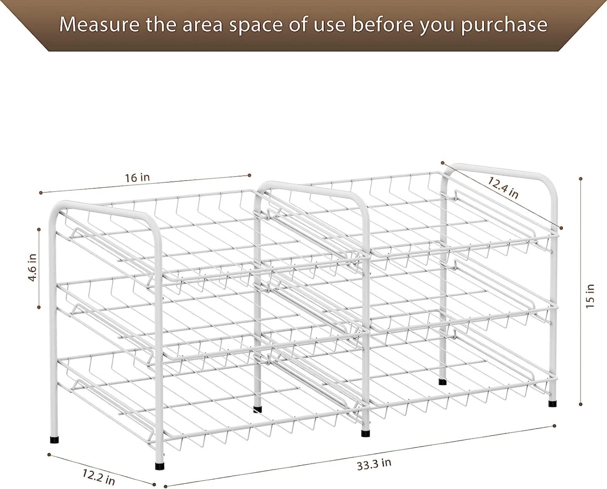 NEX™ 3-Tier Stackable Soda Can Rack Organizer